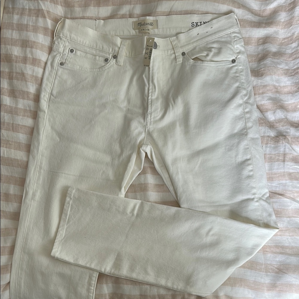 Madewell  Men’s White Skinny Jeans 35x32